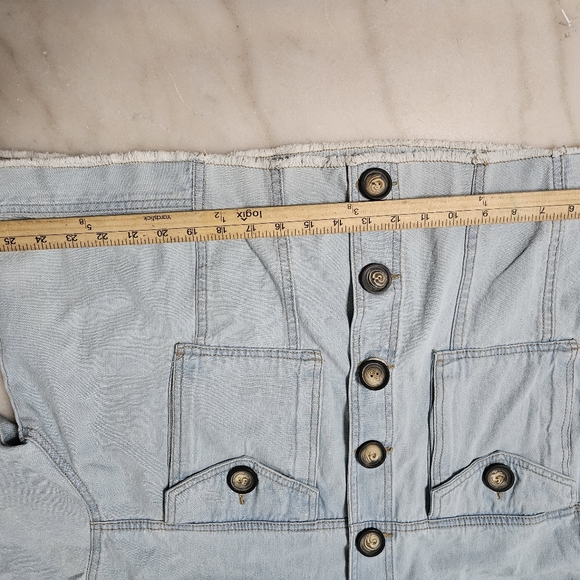 NWT Look Light Wash Blue Denim Jacket Distressed Button Down, Size 2X - Picture 5 of 9